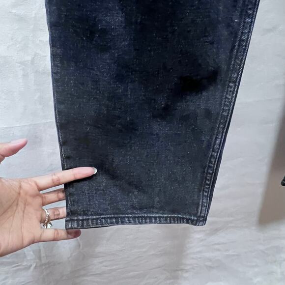 Abercrombie & Fitch Ankle Straight Ultra High Rise Black Jeans Women's 32/14R - Picture 7 of 8